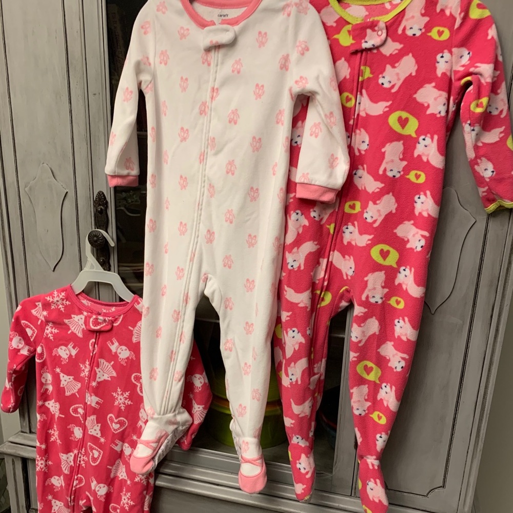 Baby girls fleece pajamas
